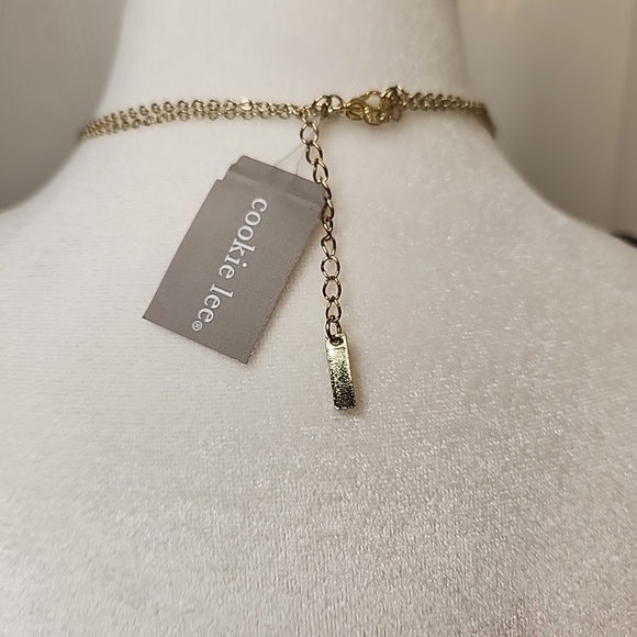 Vintage Cookie Lee Multi Strand Goldtone Filigree Faux Pearl Disc Necklace - Picture 6 of 11